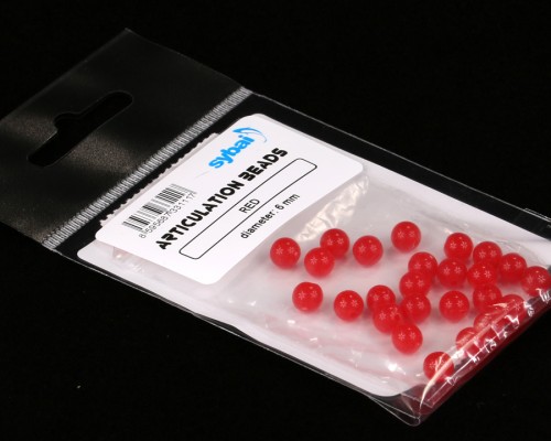 Articulation Beads, 6 mm, Red